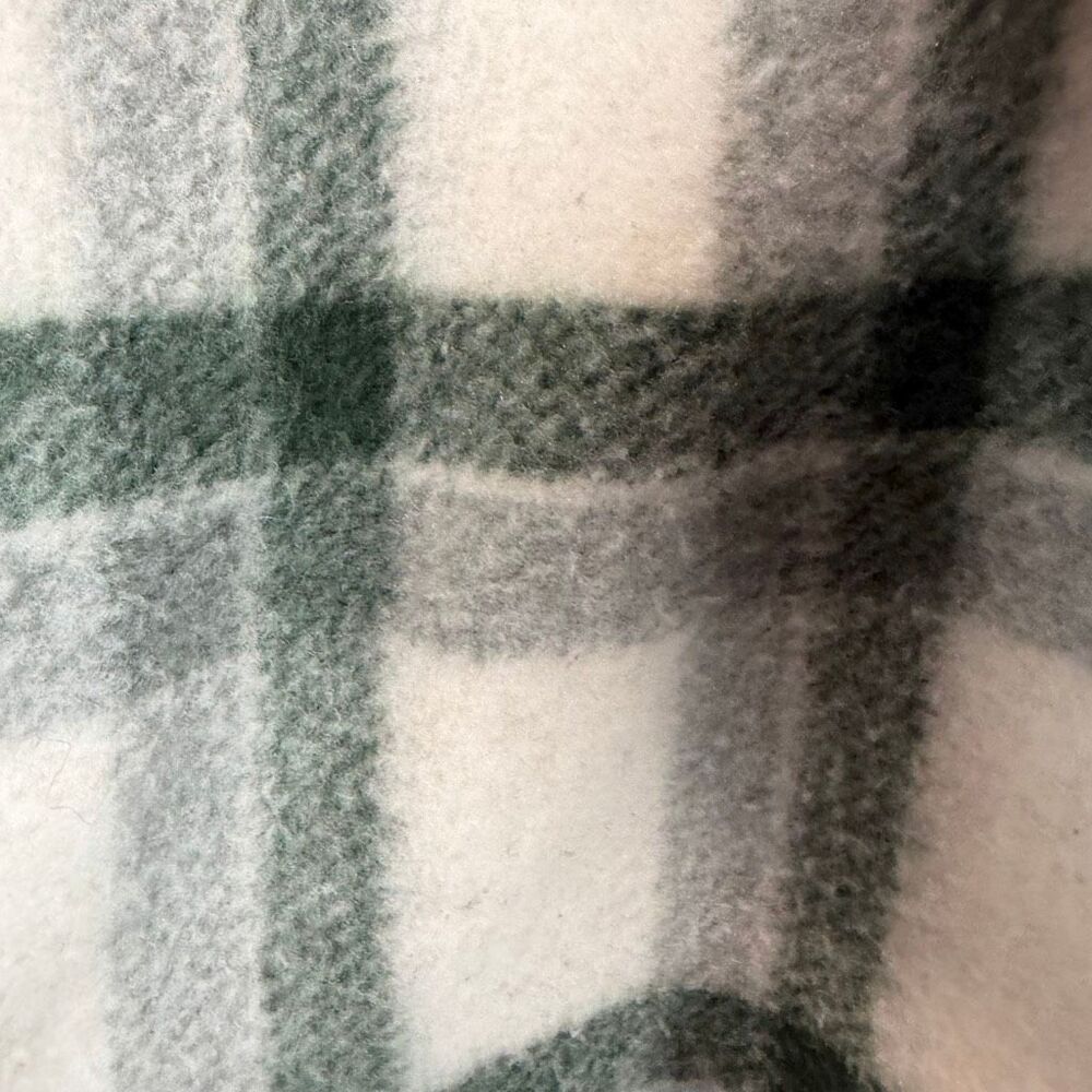 Madewell Plaid Cropped Jacket XS Green Cream Button Front Fall Shacket Coat - Picture 5 of 7